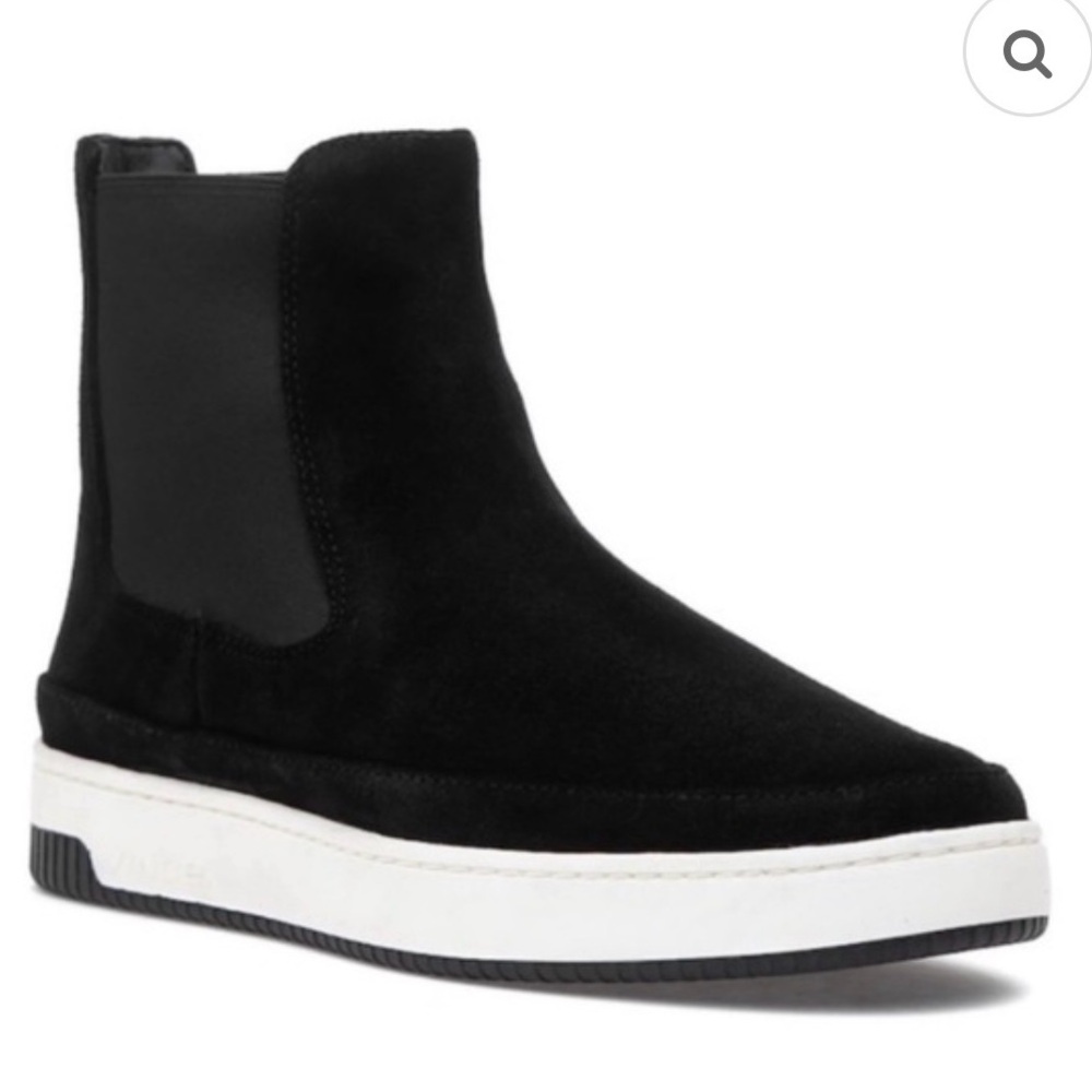 VINCE Rhys Suede Slip-On Sneakers Black | Size 9 (Fits 9.5)